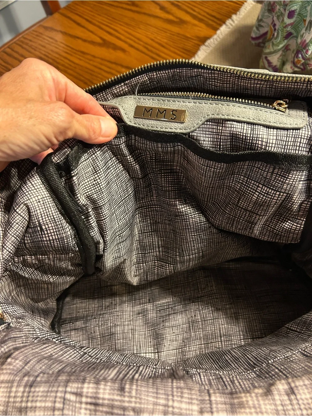 MMS Stylish Gray faux leather Casual Backpack